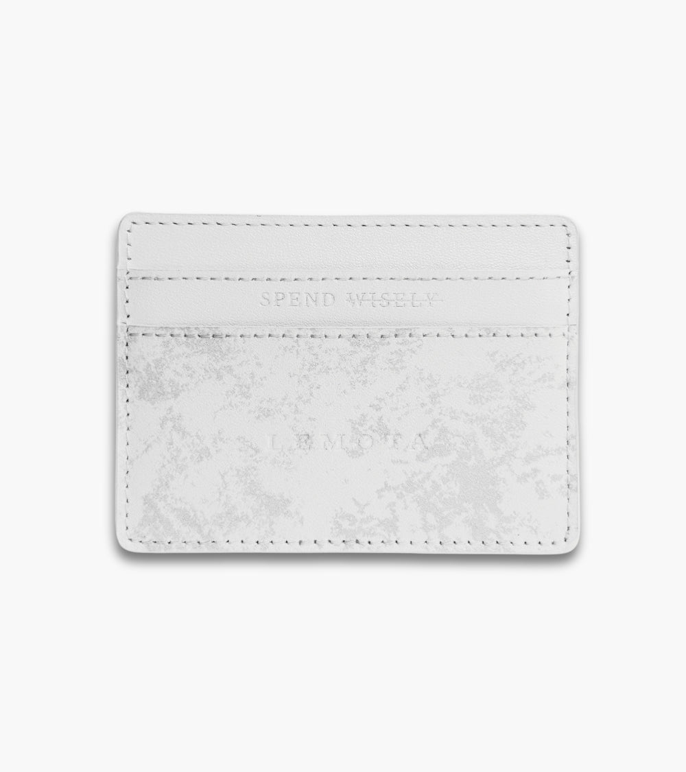 SPEND WISELY CARD HOLDER ⁠- BRIGHT WHITE / SMOKE GREY